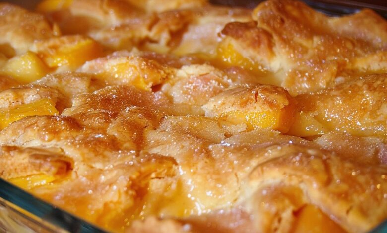 Delicious Peach Cobbler: A Simple Dessert with a Golden Topping